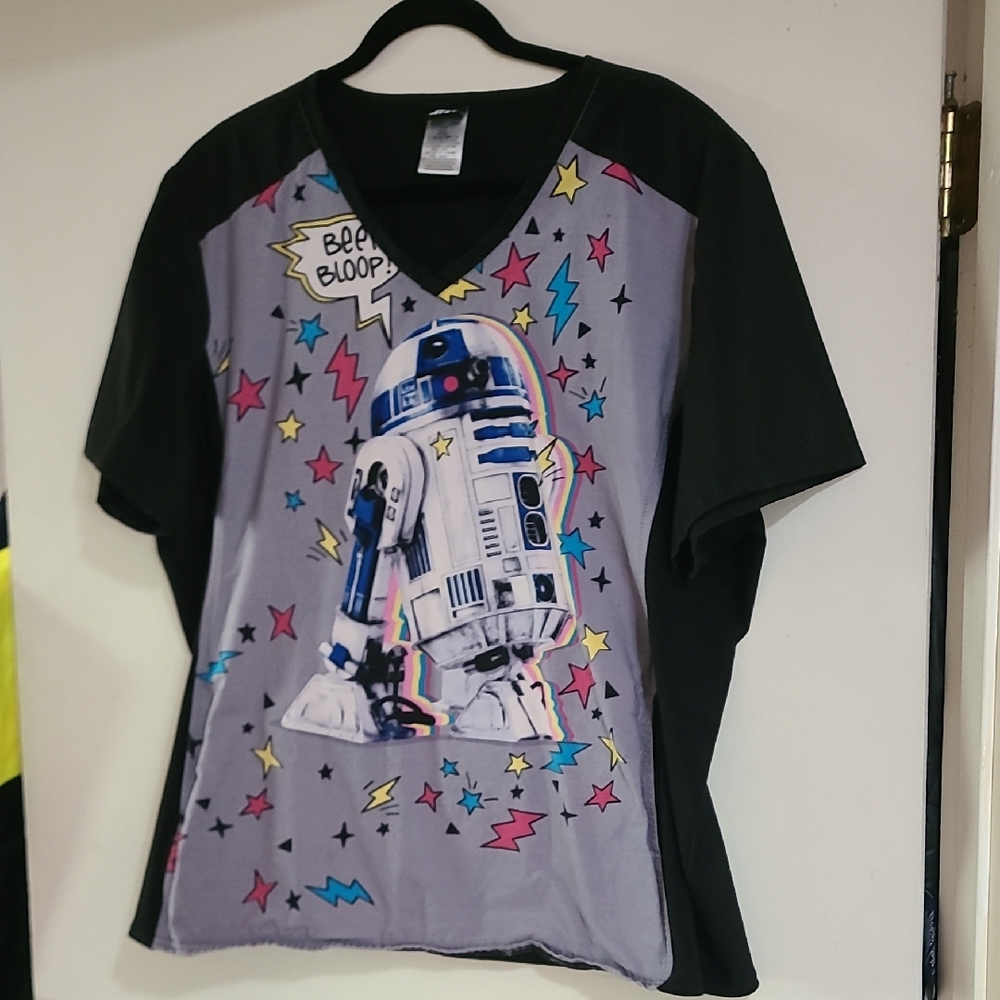 Fun Star Wars Scrubs Top Size 2XL